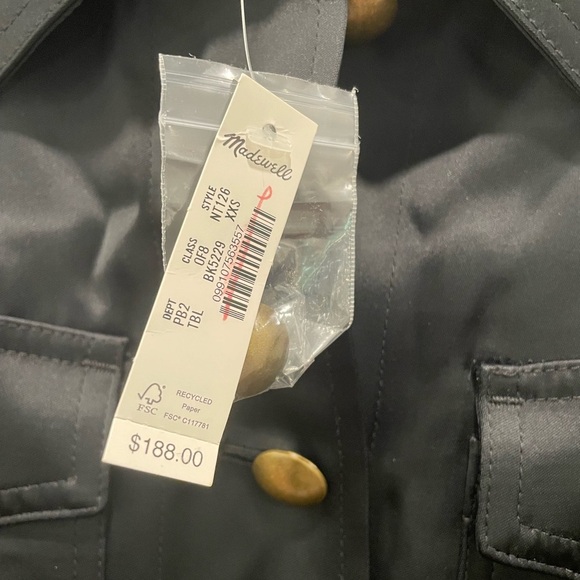 Madewell Double-Faced Satin Safari Jacket Size XXS - Picture 9 of 13